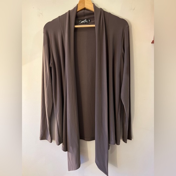 Sympli Gray Open Front Cardigan VGUC 12 - Picture 2 of 9
